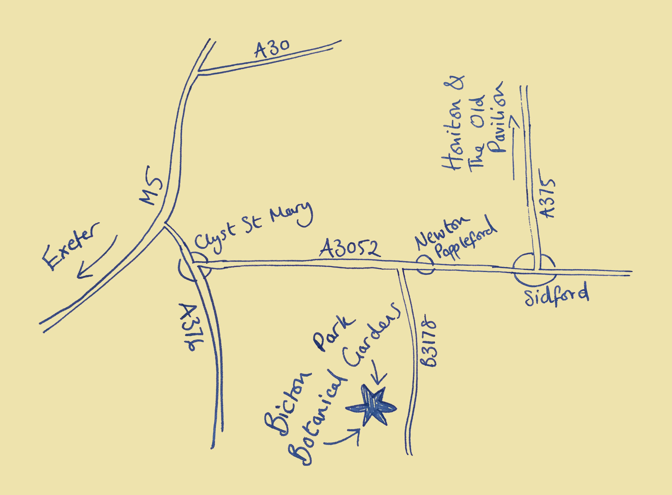 How to get to Bicton Botanical Gardens